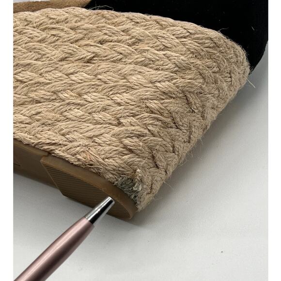 STYLE & CO WOMEN'S SELEENEY FAUX SUEDE WEDGE SANDALS BLACK 10W NEW - Picture 8 of 12